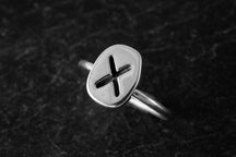 Load image into Gallery viewer, Viking Runes Stacking Ring
