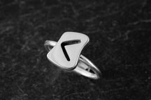 Load image into Gallery viewer, Viking Runes Stacking Ring
