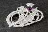 Scottish Thistle Brooch with Amethyst