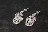 Scottish Thistle Earrings with Amethyst