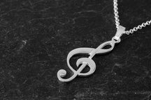 Load image into Gallery viewer, Treble Clef Musical Note Pendant
