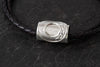 Leather Bracelet or Necklet with Celtic Circles Barrel