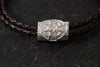 Leather Bracelet or Necklet with Celtic Cross Barrel