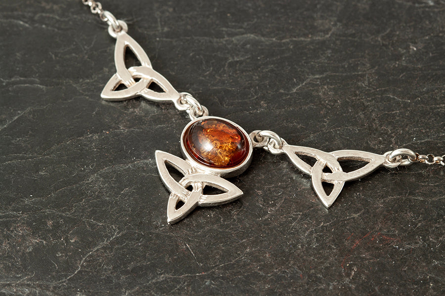 Celtic Amber Pendant