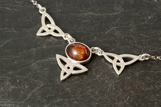 Celtic Amber Pendant