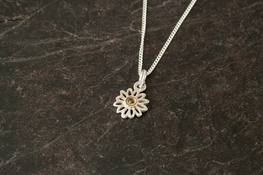 Small Daisy Pendant - April