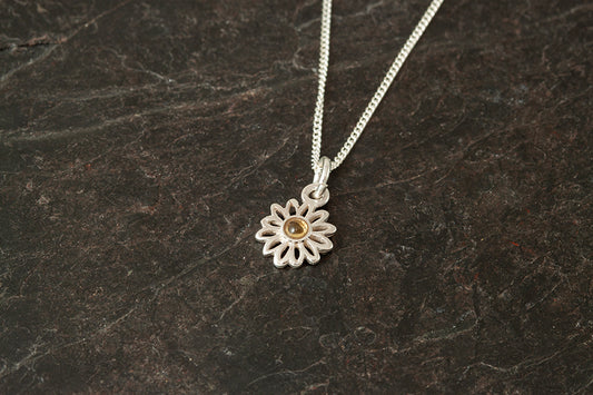 Small Daisy Pendant - April