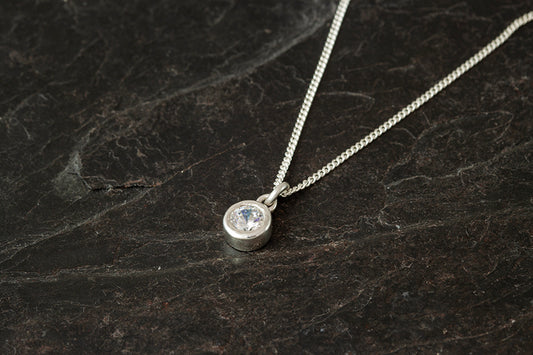 Silver Birthstone Pendant