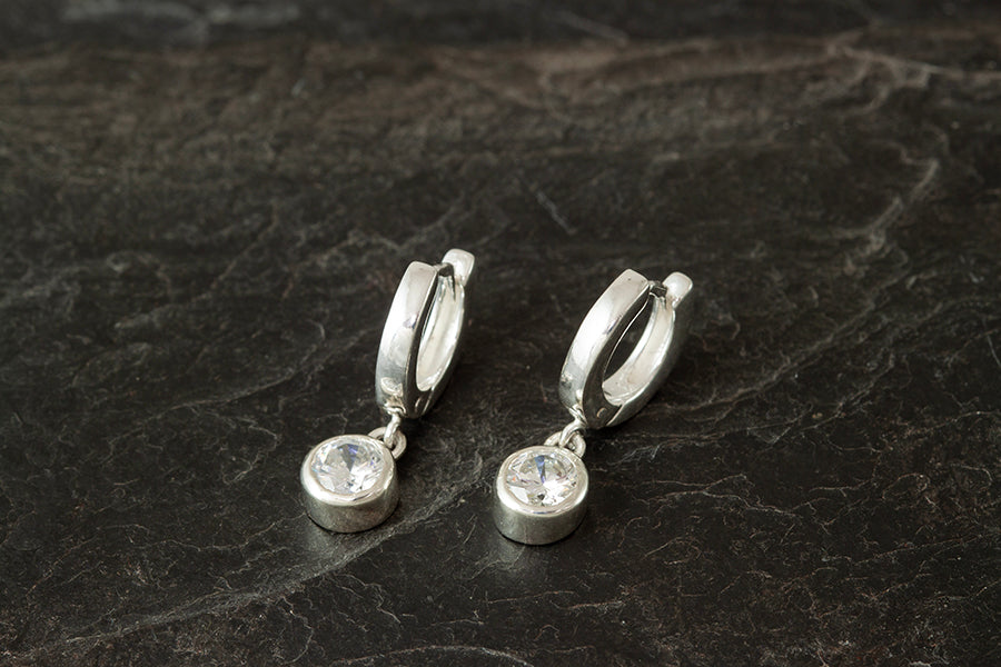 Silver Birthstone Earrings