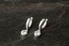 Silver Birthstone Huggie Earrings