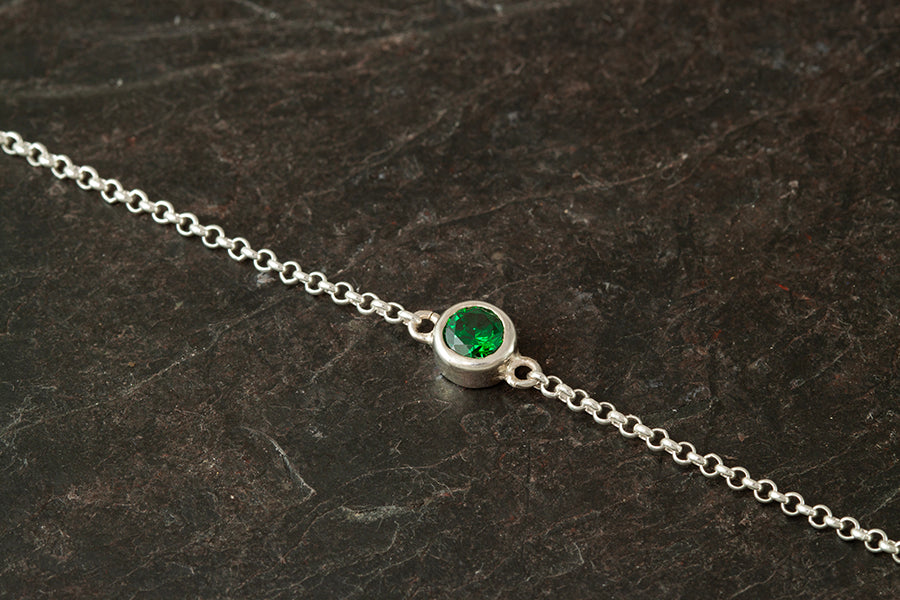 Silver Birthstone Bracelet