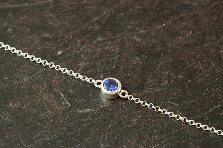 Silver Birthstone Bracelet