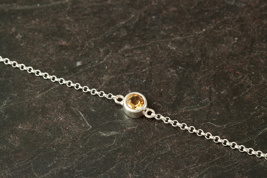 Silver Birthstone Bracelet