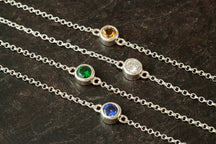 Load image into Gallery viewer, Silver Birthstone Bracelet
