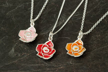 Load image into Gallery viewer, Enamelled Rose Pendant - June
