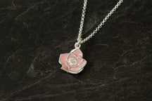 Load image into Gallery viewer, Enamelled Rose Pendant - June
