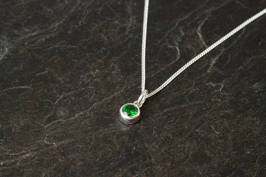 Silver Birthstone Pendant