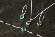 Load image into Gallery viewer, Silver Birthstone Earrings
