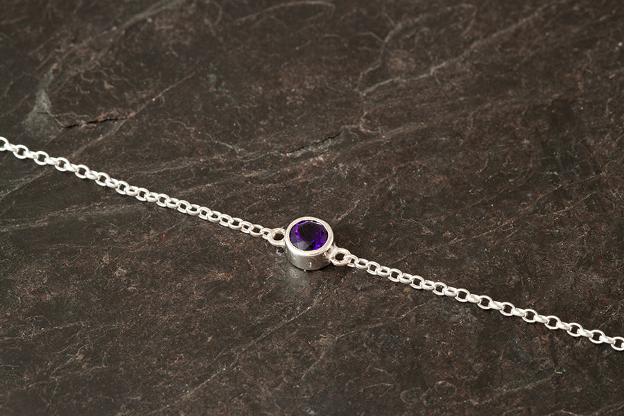Silver Birthstone Bracelet