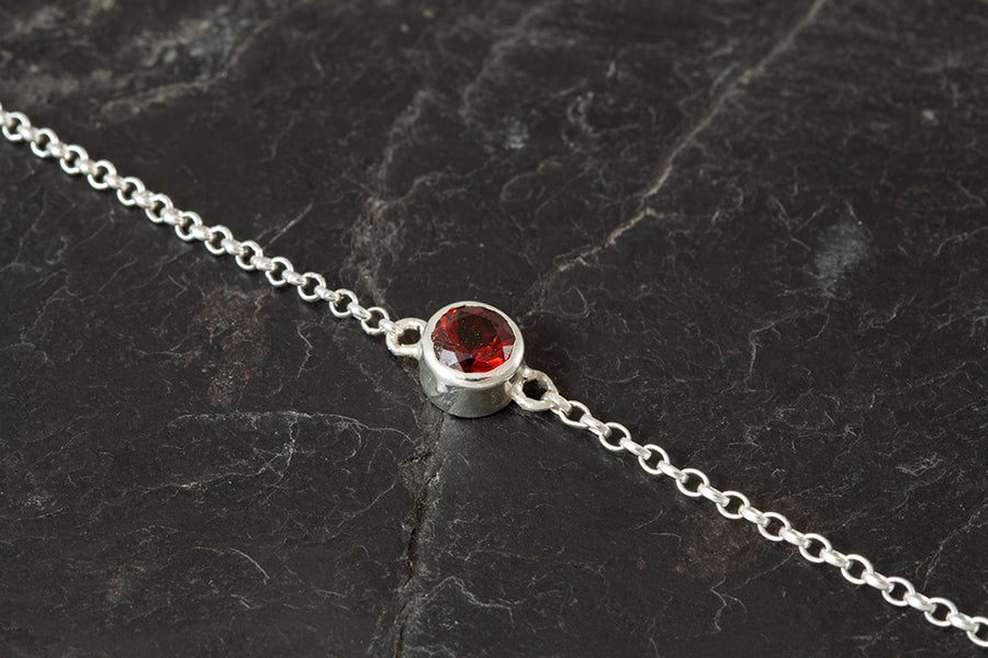 Silver Birthstone Bracelet