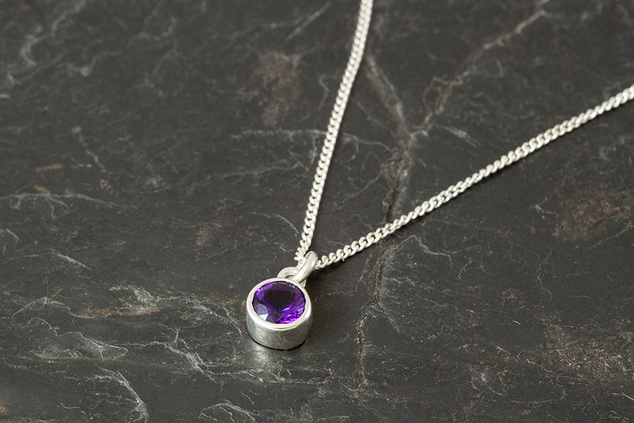Silver Birthstone Pendant