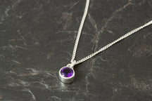 Load image into Gallery viewer, Silver Birthstone Pendant
