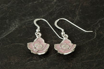 Load image into Gallery viewer, Enamelled Rose Earrings - June
