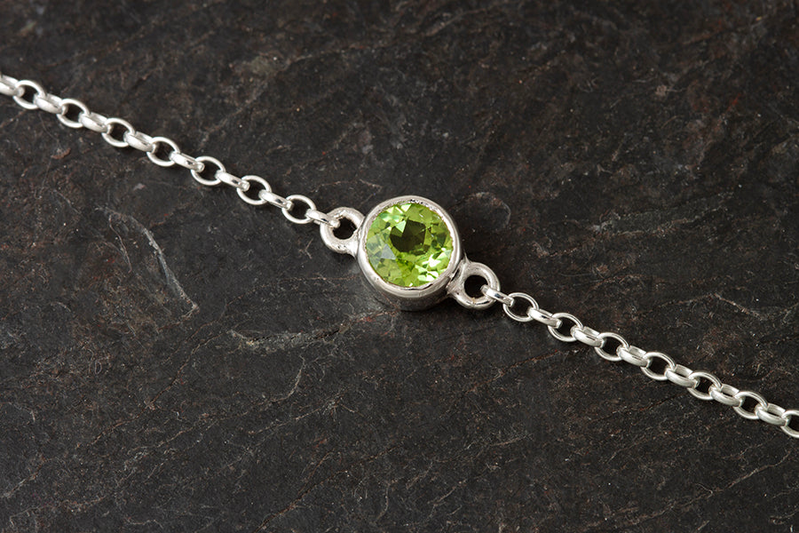Silver Birthstone Bracelet