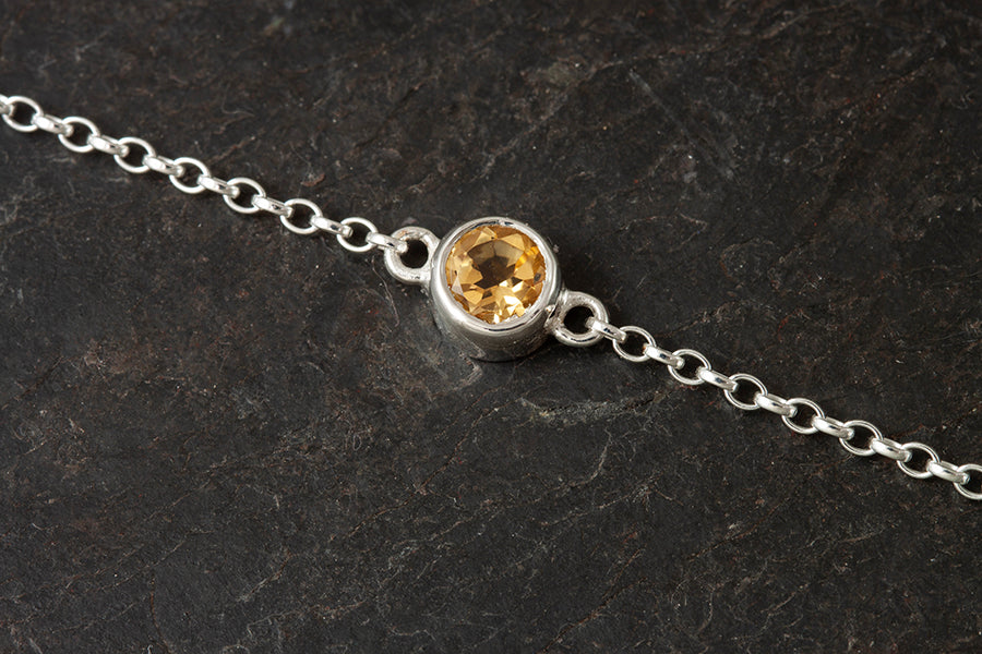 Silver Birthstone Bracelet
