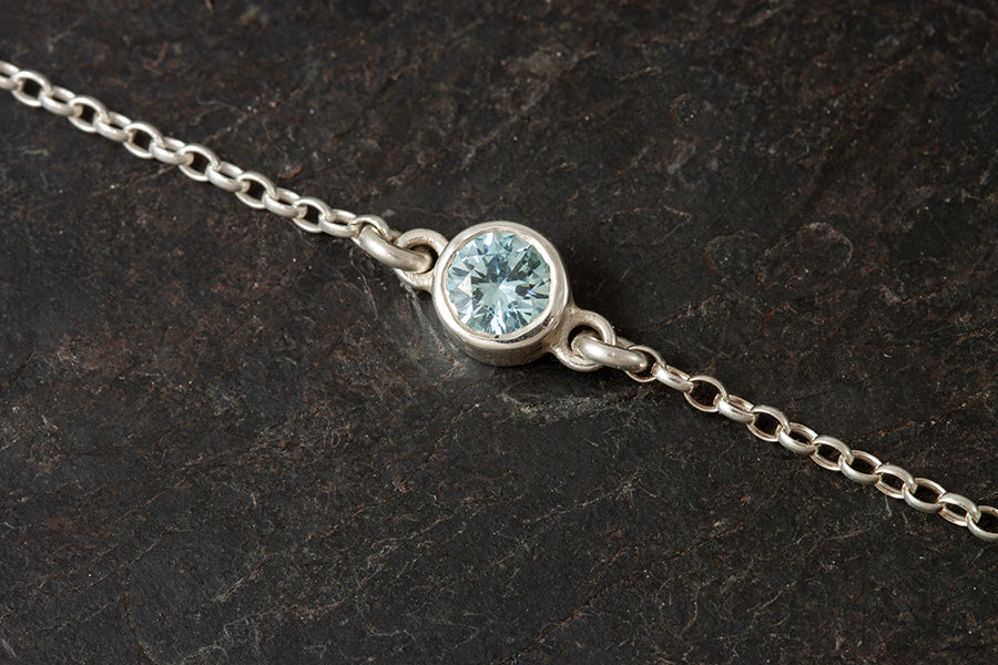 Silver Birthstone Bracelet