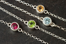 Load image into Gallery viewer, Silver Birthstone Bracelet
