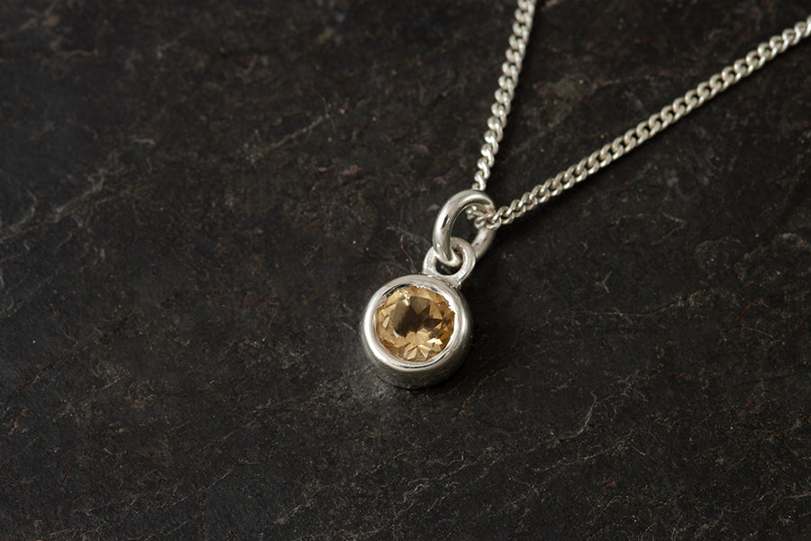 Silver Birthstone Pendant