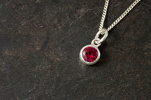 Load image into Gallery viewer, Silver Birthstone Pendant
