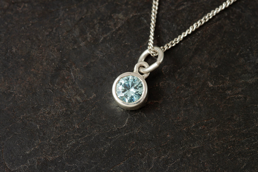 Silver Birthstone Pendant