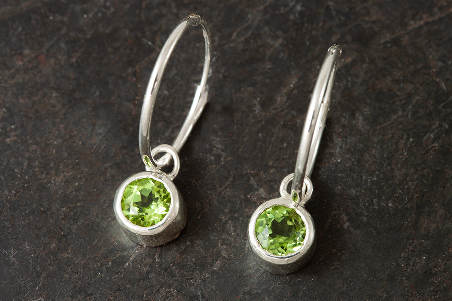 Silver Birthstone Earrings