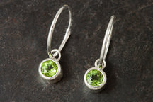 Load image into Gallery viewer, Silver Birthstone Earrings
