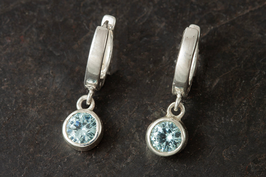 Silver Birthstone Earrings