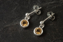 Load image into Gallery viewer, Silver Birthstone Earrings
