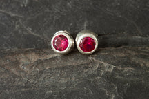 Load image into Gallery viewer, Silver Birthstone Earrings

