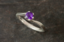 Load image into Gallery viewer, Silver Birthstone Ring

