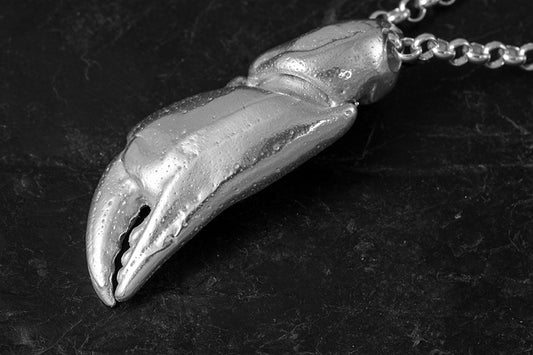 Silver Shetland Crab Claw Pendant