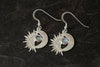 Moonstone Sun and Moon Earrings - June Birthstone