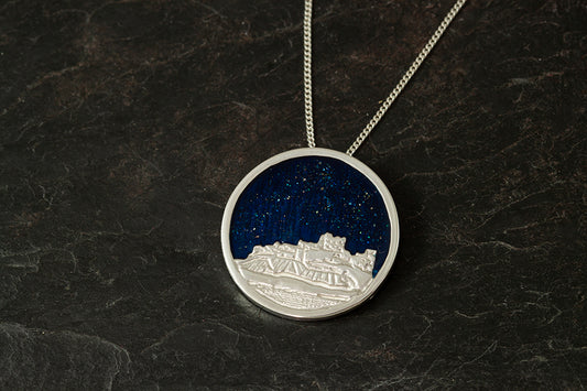 Bamburgh Castle Northern Lights Pendant