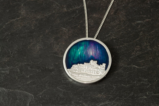 Bamburgh Castle Northern Lights Pendant