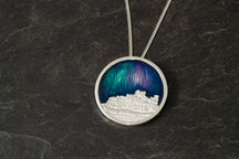 Load image into Gallery viewer, Bamburgh Castle Northern Lights Pendant
