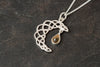Celtic Moon Citrine Pendant - November Birthstone