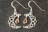 Celtic Moon Citrine Earrings - November Birthstone