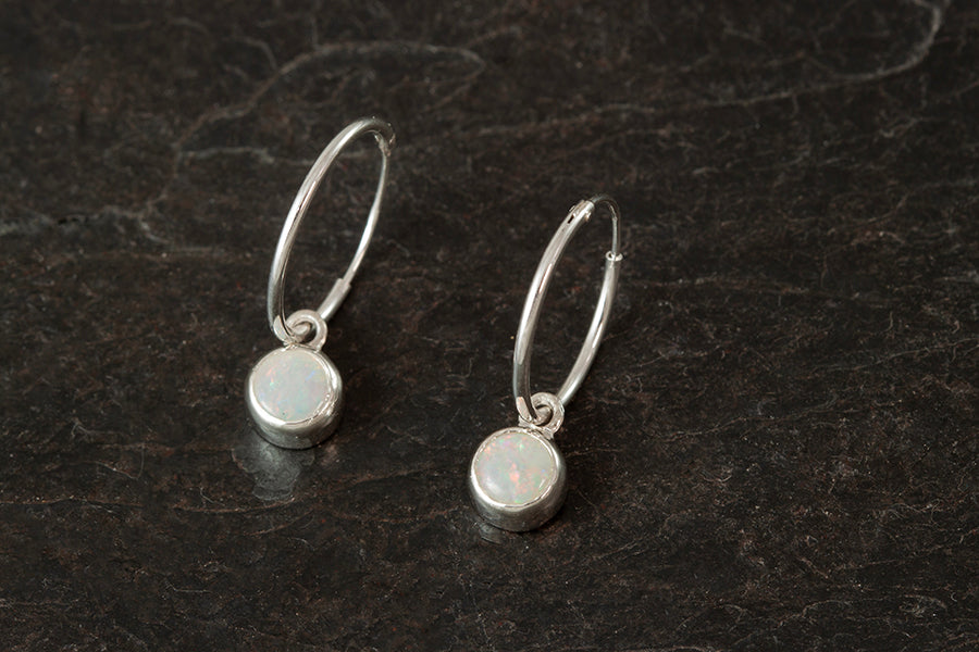 Silver Birthstone Earrings