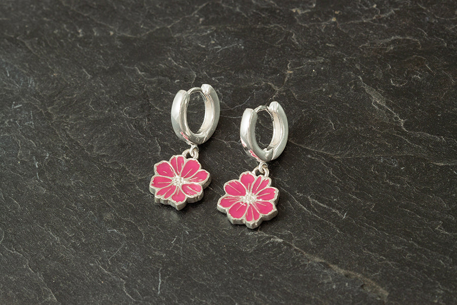 Cosmos Earrings - October Birthflower