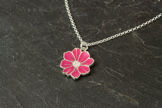 Cosmos Pendant - October Birthflower